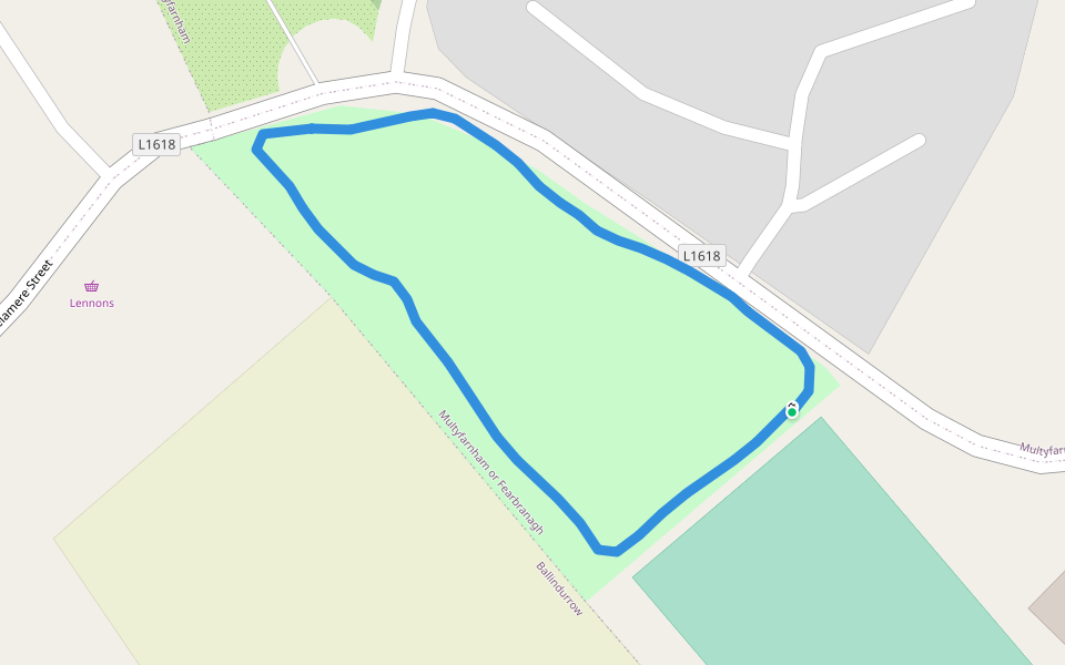 Multyfarnham walking route map in Multyfarnham