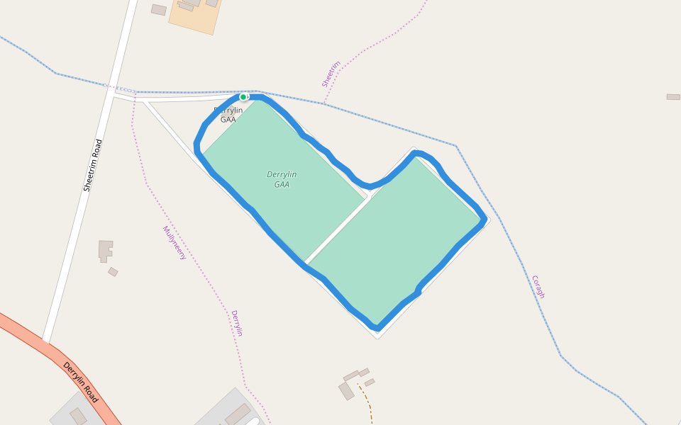 Derrylin GAA walking route map in Derrylin
