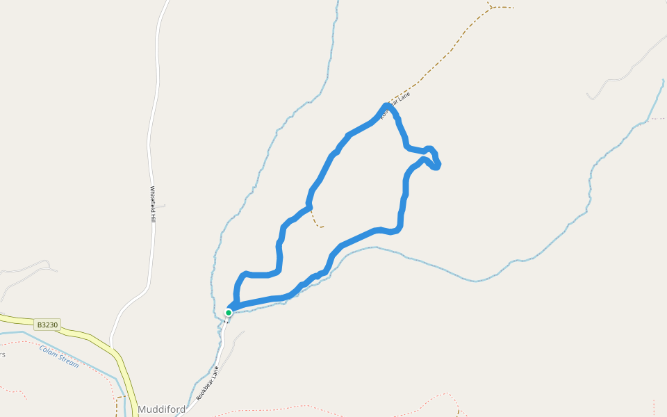 Rookbear Lane Ruta de senderismo East Down, Barnstaple, Inglaterra