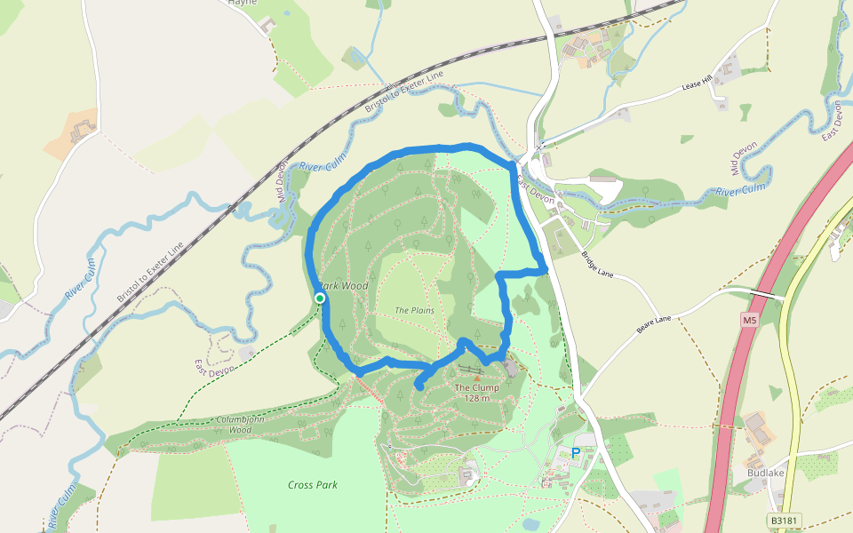 Park Wood Hiking Broadclyst, Exeter, England Pacer