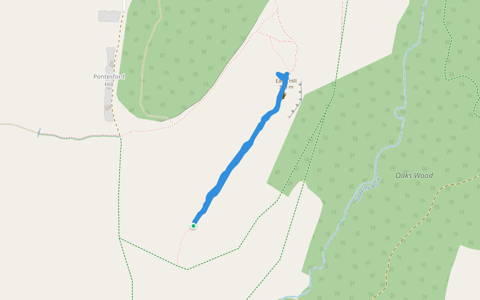 Earl's Hill walking route map in Pontesbury