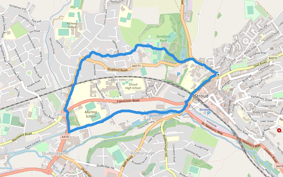 Stratford Park Walking and Running Stroud, England Pacer