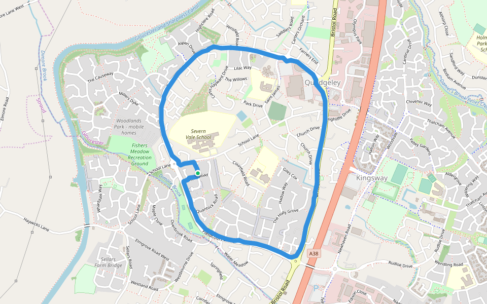 Fieldcourt Drive Open Space Walking And Running Trail Quedgeley