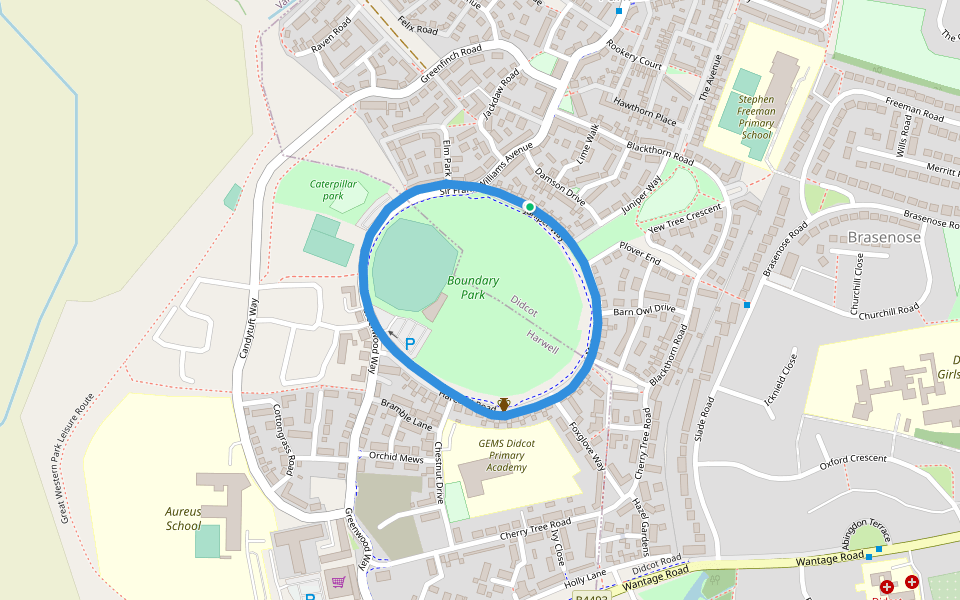 Parc Boundary Marcher et courir Didcot, Angleterre Pacer