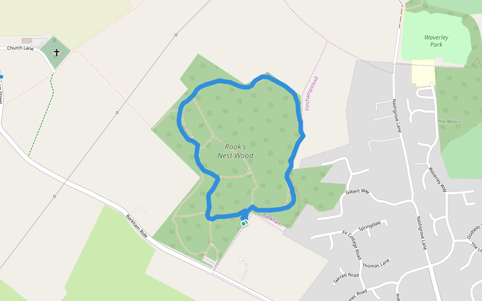 Rook's Nest Wood Walking And Running Trail Barkham, Wokingham