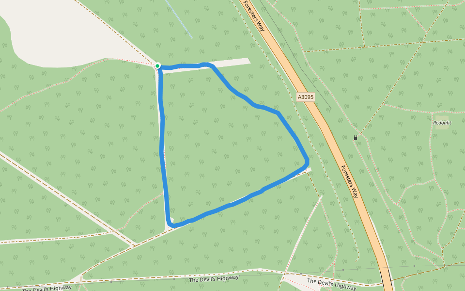 Crowthorne Wood walking route map in Crowthorne