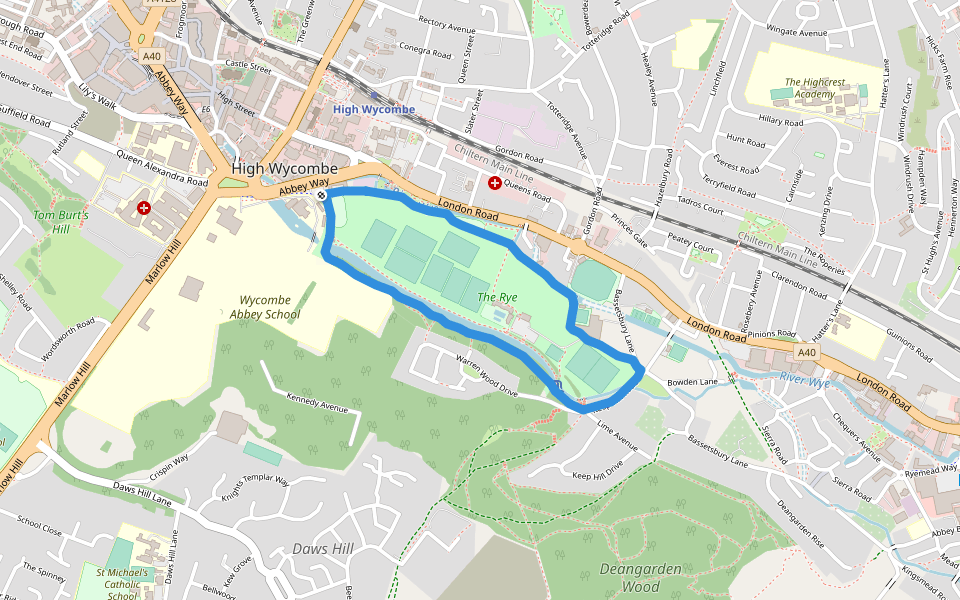 The Rye In England Walking Map