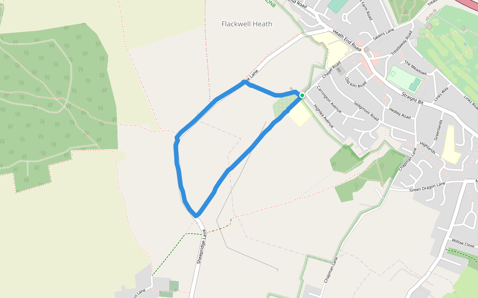 Carrington Junior School walking route map in Flackwell Heath