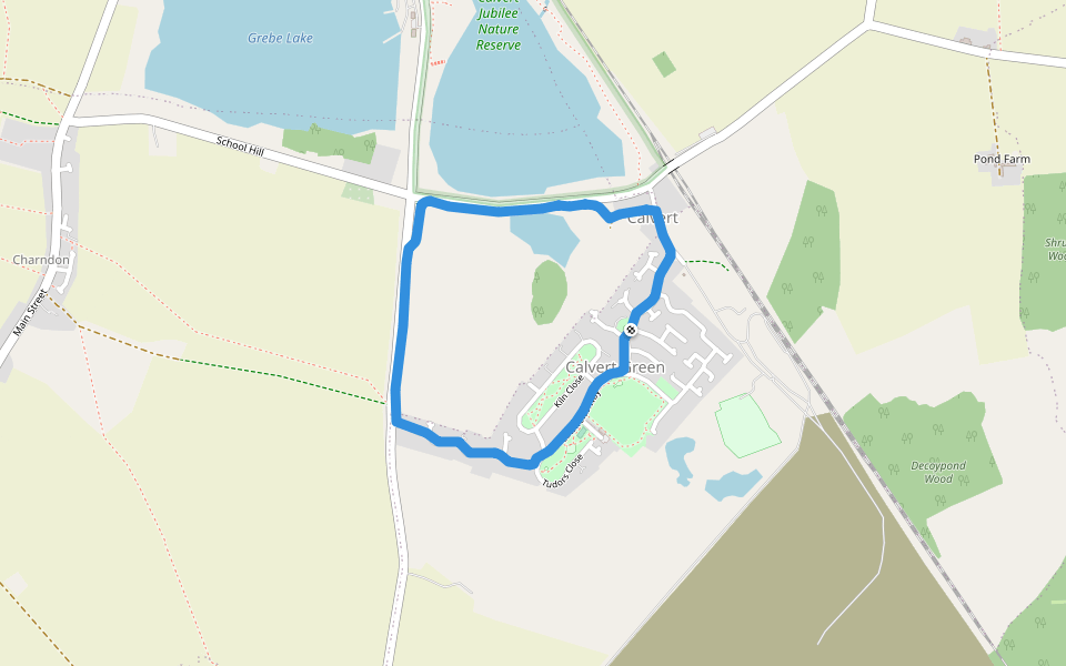 Calvert Jubilee Nature Reserve walking route map in Calvert
