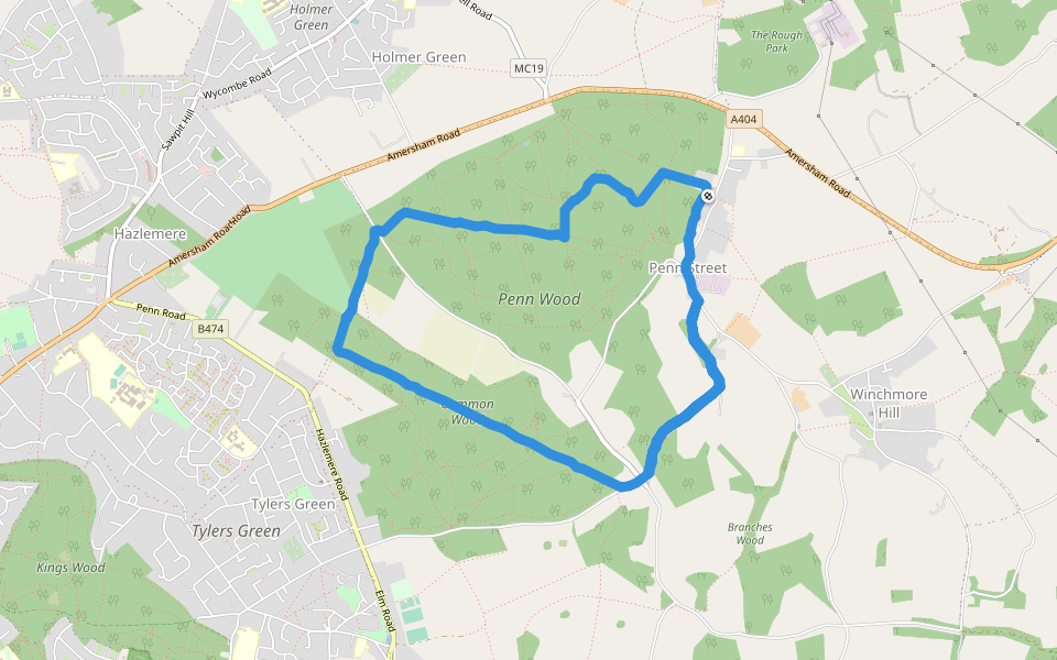 The Copse walking route map in Penn