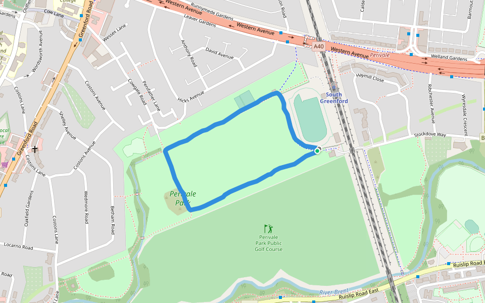 Perivale Park Walking and Running Greenford, England Pacer