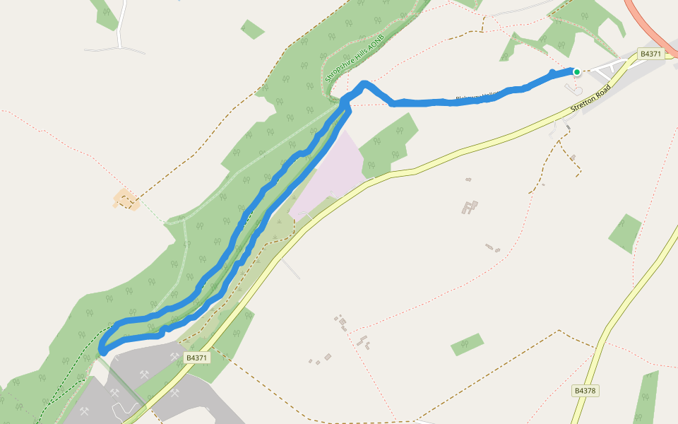 Major's Leap Walk walking route map in Much Wenlock
