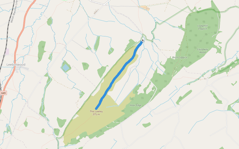 The Lawley walking route map in Longnor