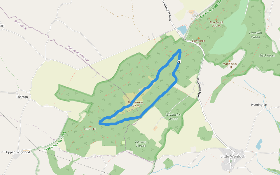 The Wrekin Hiking Trail Little Wenlock, Telford, England Pacer