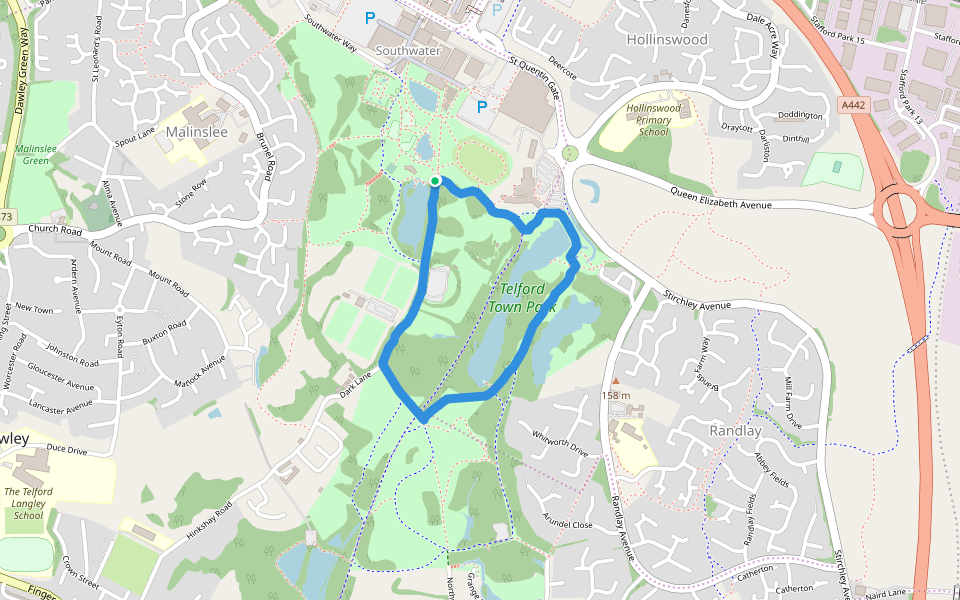 Telford Town Park Map Telford Town Park Walking And Running - Dawley, England | Pacer