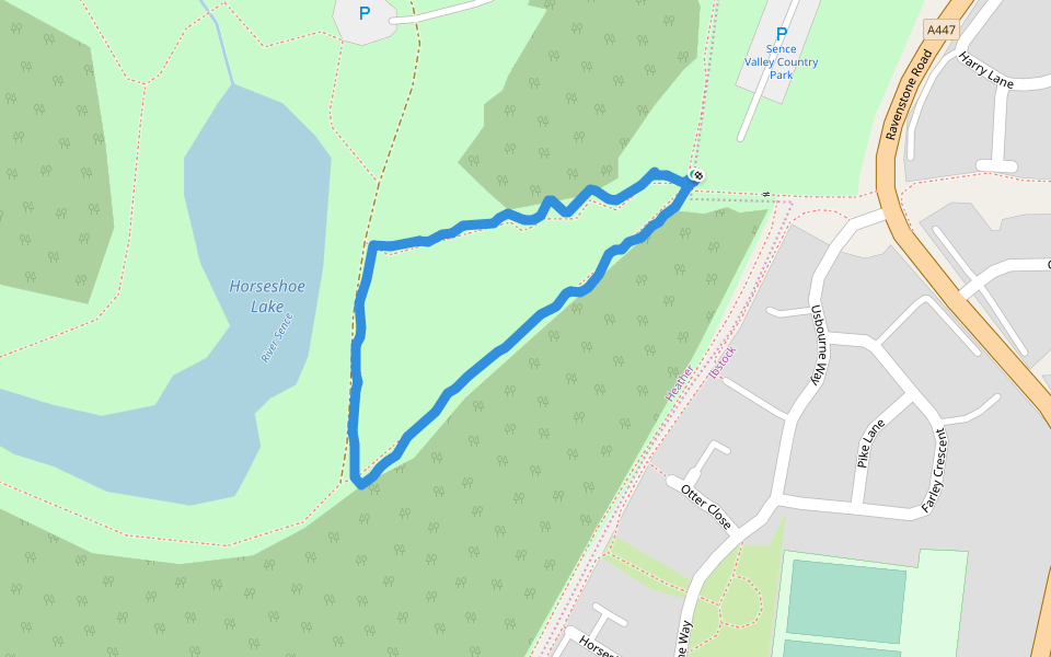 Sence Valley Country Park Walking and Running Ibstock, England Pacer