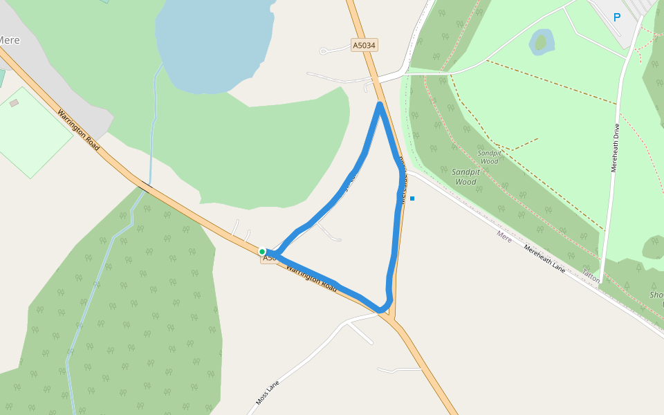 Tatton Park walking route map in Mere