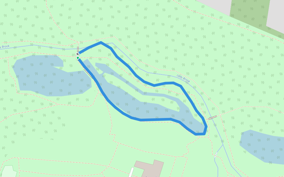 Bramall Park walking route map in Bramhall