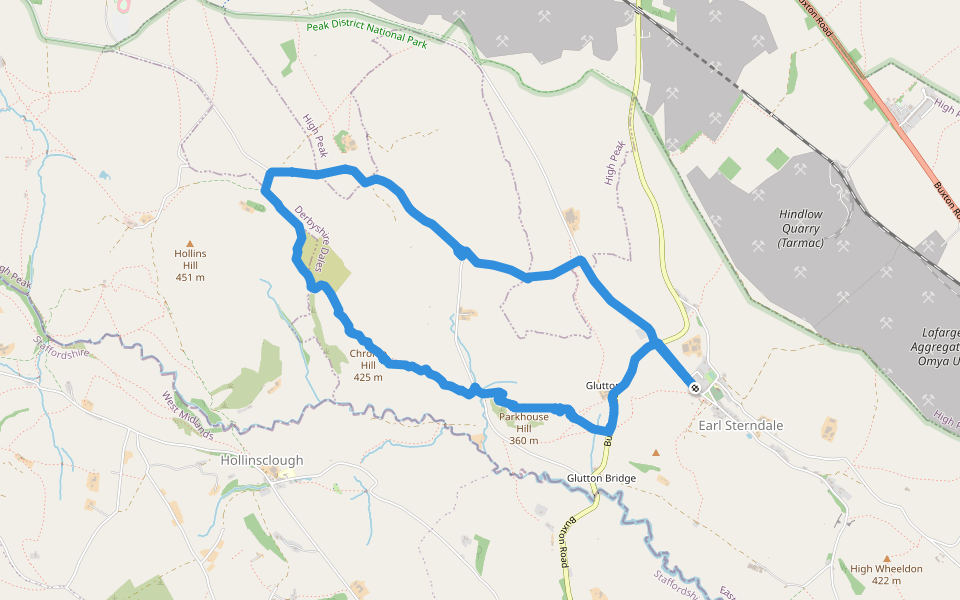 Chrome Hill Hiking Trail Hartington, Buxton, England Pacer