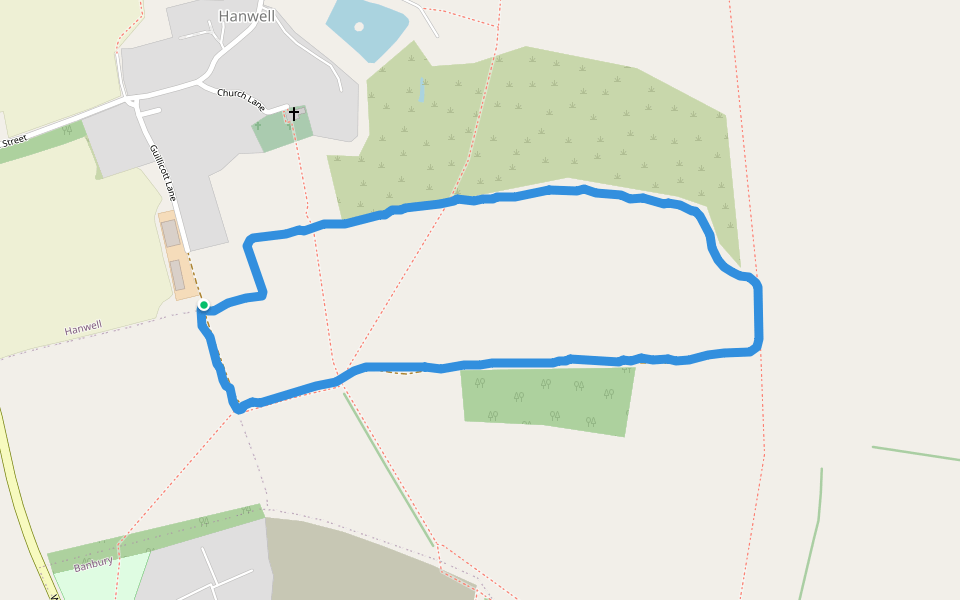 Path to back of moon and sixpence walking route map in Hanwell