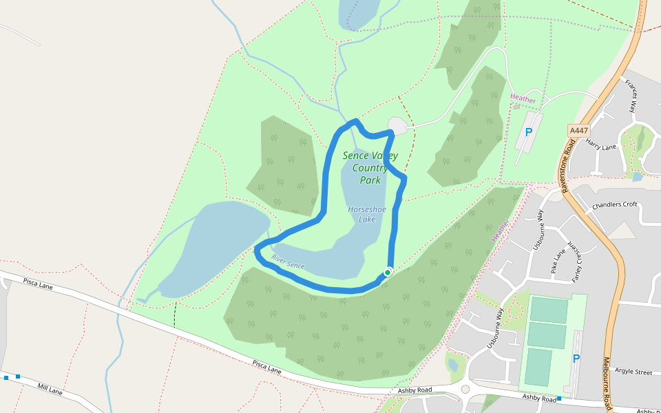 Horseshoe Lake Walking And Running Trail Heather, Coalville, England