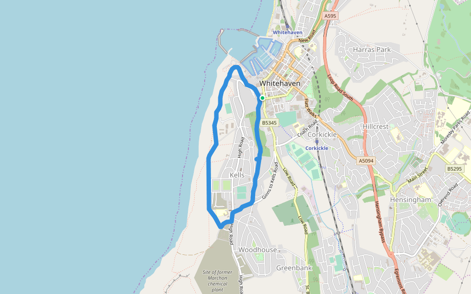 Thornthwaite Wood walking route map in Whitehaven