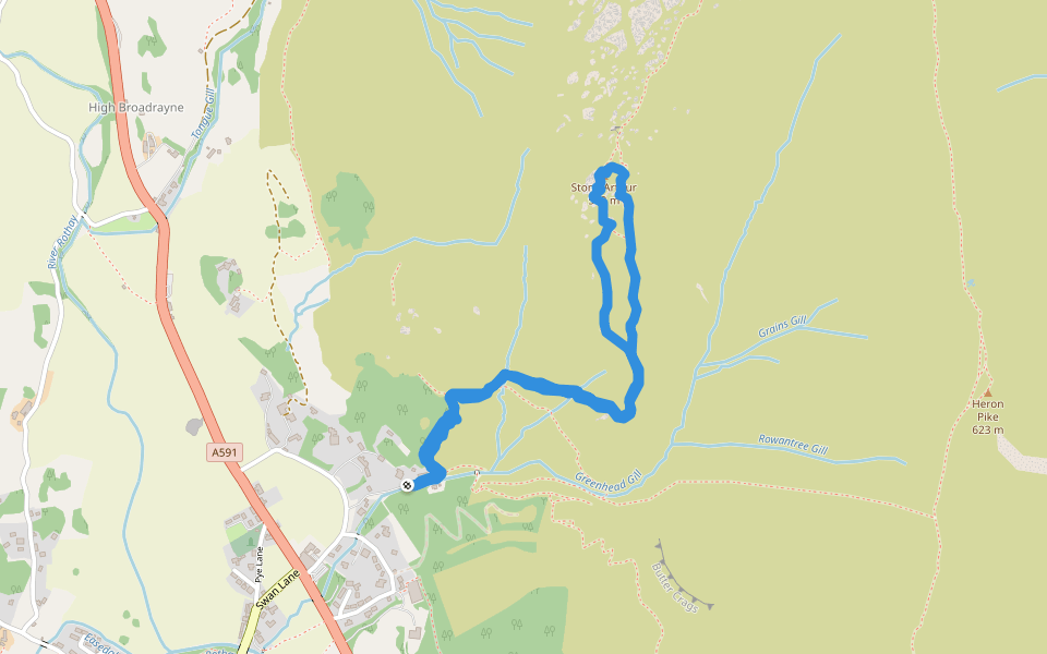 Lake District National Park Stone Arthur Hiking Lakes, Ambleside