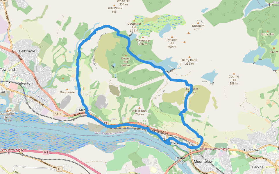 Brown Hill Dumbarton Road Hiking Old Kilpatrick, Glasgow, Scotland