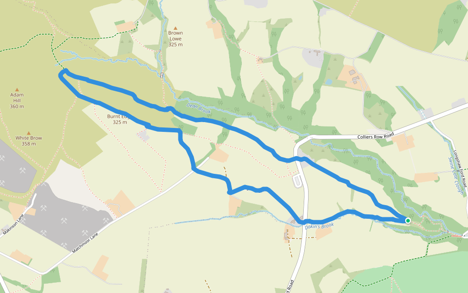 Burnt Edge walking route map in Horwich