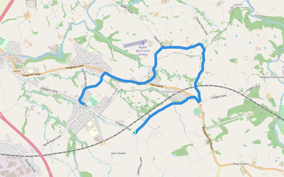 Hoghton Hiking Trail Brindle, Preston, England Pacer