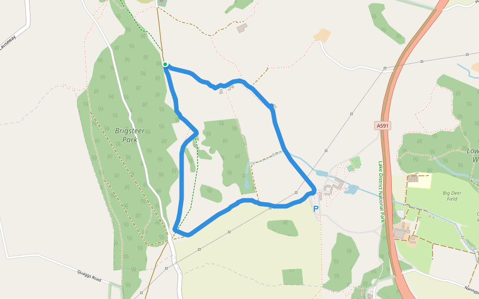 Brigsteer Park walking route map in Brigsteer