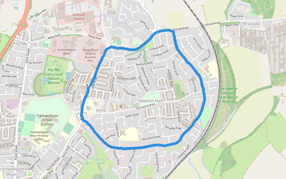 Canterbury Road Park Walking and Running Durham, England Pacer