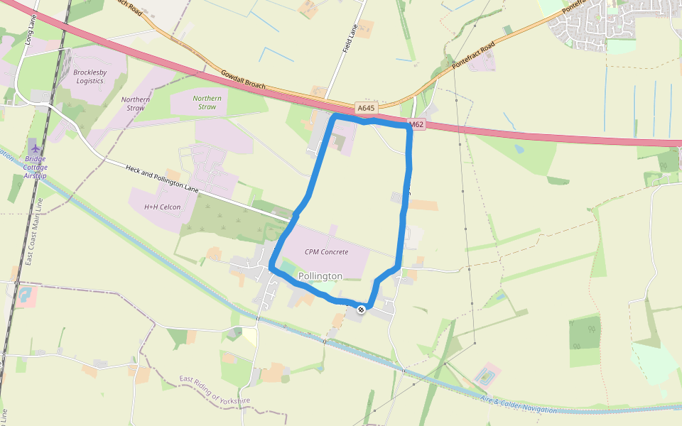 Millennium Field walking route map in Pollington