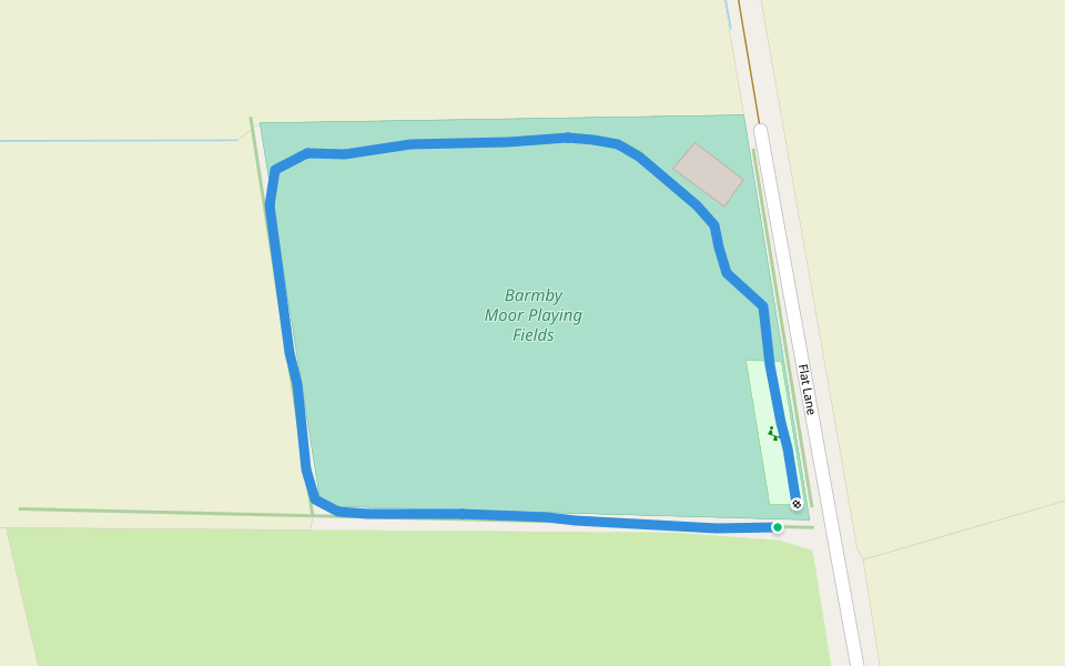 Barmby Moor Playing Fields walking route map in Barmby Moor