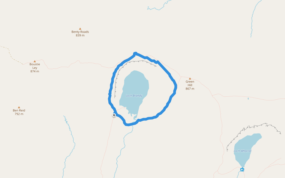 Loch Brandy Ruta de senderismo Forfar, Escocia Pacer