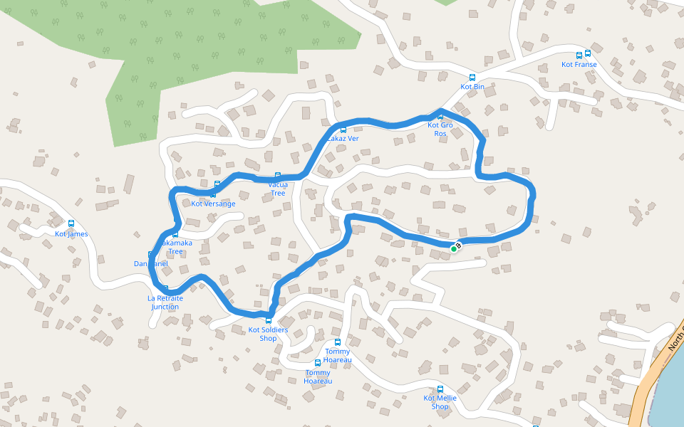 La Gogue Rd walking route map in La Gogue