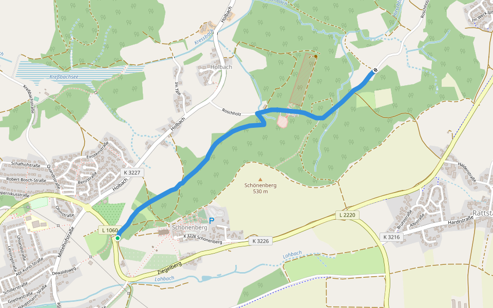 blauerBalken Ellwangen - Eigenzell - ... walking route map in Ellwangen (Jagst)