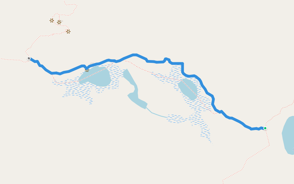 Black Mountain Ponds Trail walking route map in Clemons