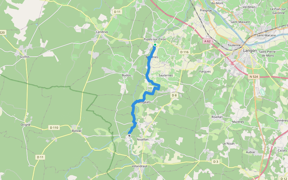 Les Brumes d'Or : circuit départemental walking route map in Bommes