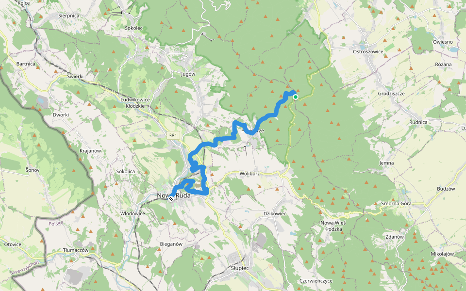 Szlak Górniczego Trudu - czarny szlak przez hałdy i kopalnie walking route map in Ostroszowice
