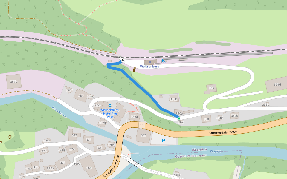 Weissenburg - Ramsli - fixme walking route map in Weissenburg