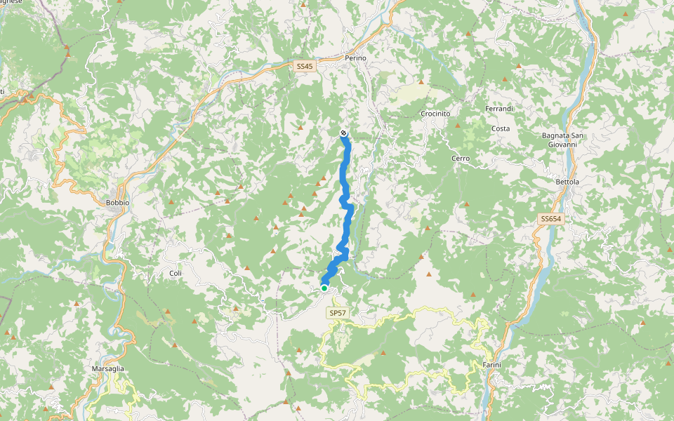 Percorso 151 - Rifugio OTP/GEA - Aglio - Colla walking route map in Pradovera