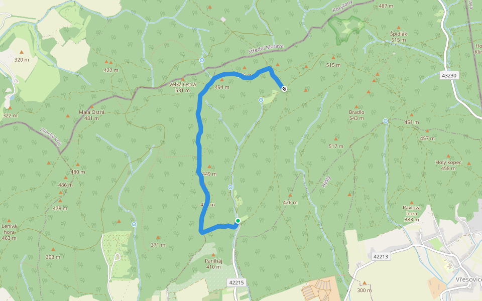 NS Po hranici walking route map in Moravany