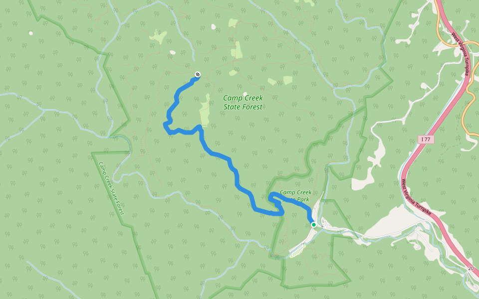 Farley Ridge 도로 및 트레일 in West Virginia | Walking Map