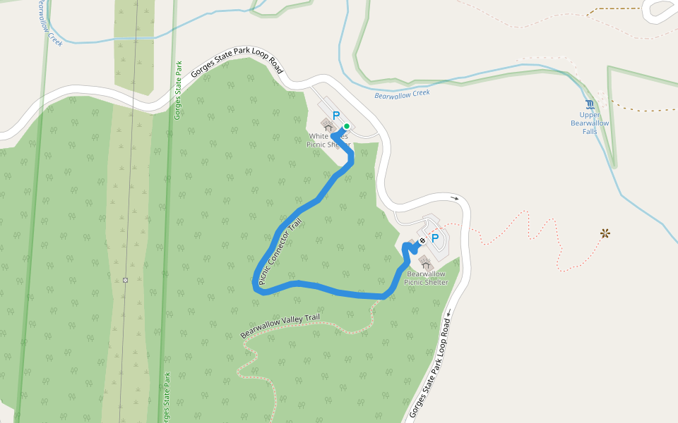 Picnic Connector Trail walking route map in Sapphire