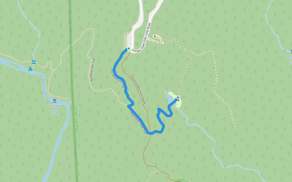 Raymond Fisher Trail walking route map in Lake Toxaway