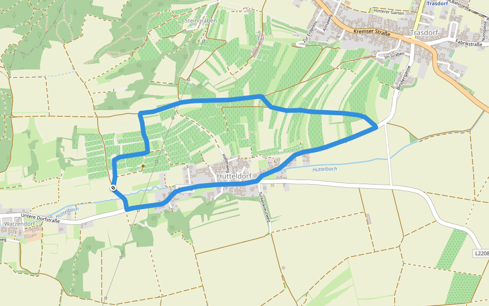 Rosaliarundweg walking route map in Hütteldorf