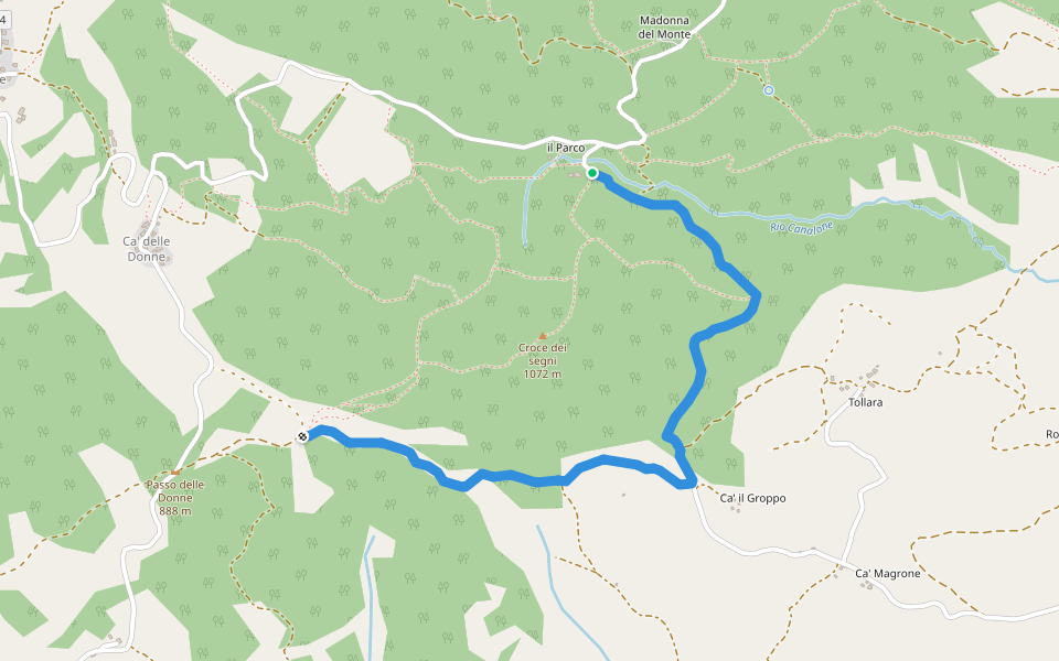 Rifugio Monte Moria - Ca' Il Groppo - Fontana delle Croci - Percorso 901