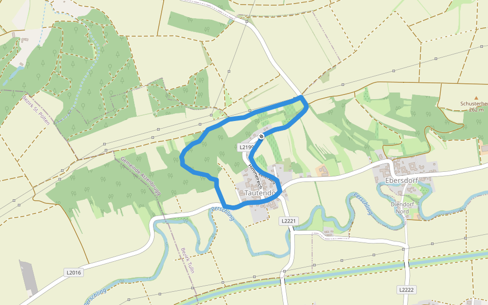 Himmelreichrunde walking route map in Tautendorf