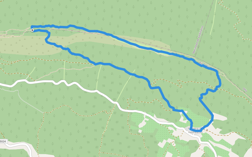 Ruta de los duendes walking route map in Madrid de las Caderechas